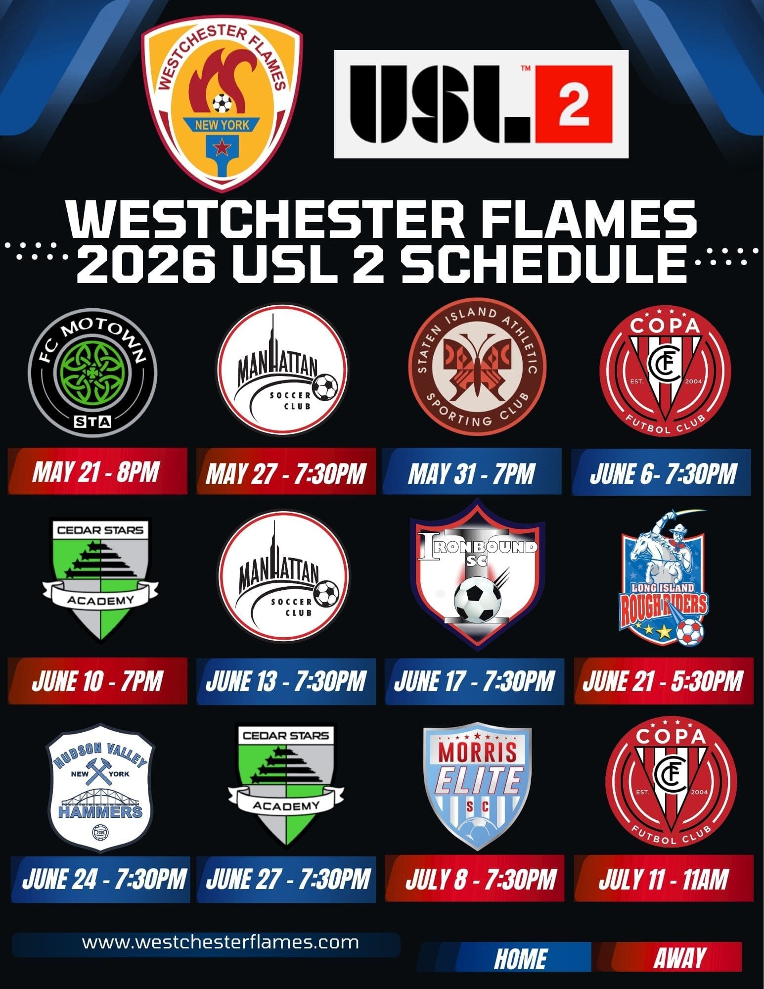 USL 2 Schedule 2026